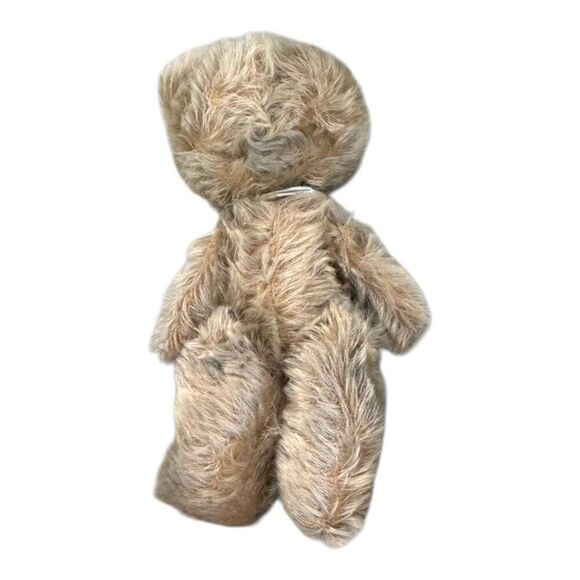 Vintage Mohair Teddy Bear With Satin Ribbon Bow Jointed Germany Handmade Retro - Picture 3 of 5